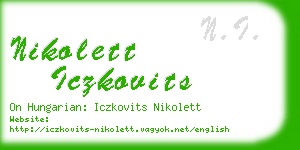 nikolett iczkovits business card